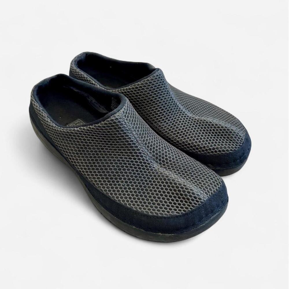 Y2k gorpcore mesh slip on clogs